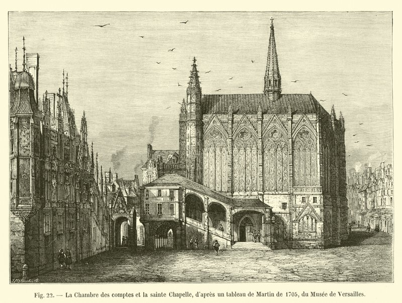 A Számvevőkamara és a Szent Kápolna Márton 1705-ös festménye nyomán, a Musee de Versailles-ból alkotó: French School