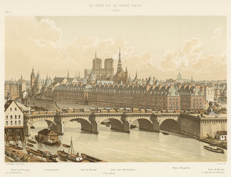 A város és a Pont-Neuf, 1665 alkotó: French School