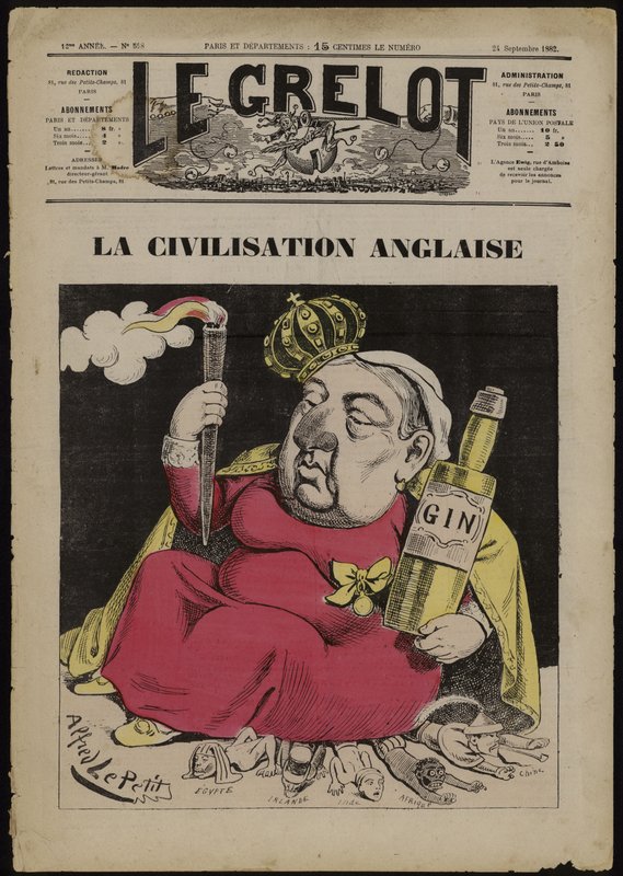 La Civilization Anglaise - Gin alapú (színes litho) alkotó: French School