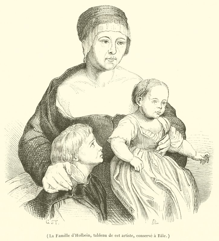 Holbein családja (metszet) alkotó: French School