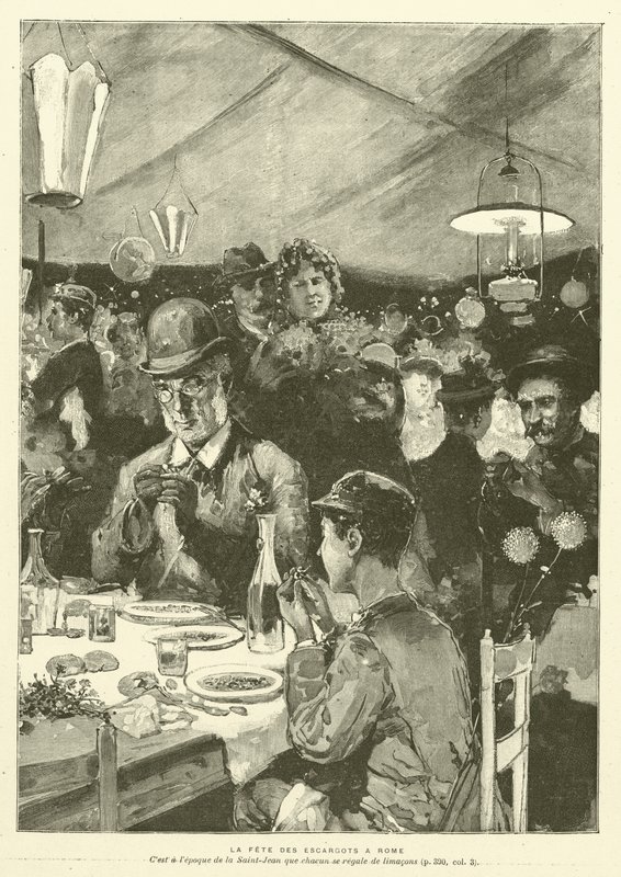Csigafesztivál Rómában (metszet) alkotó: French School