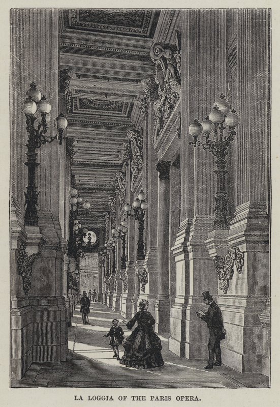 A párizsi opera La Loggia (metszet) alkotó: French School