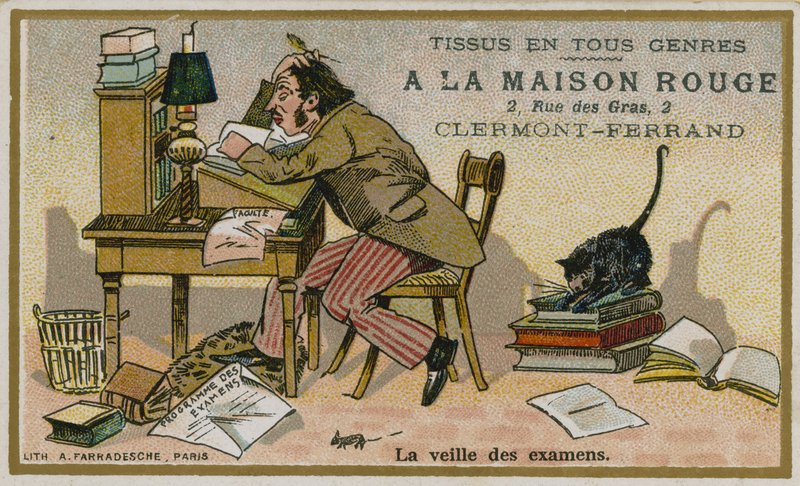 La Maison Rouge szakmai kártya, a vizsgák előestéjén alkotó: French School