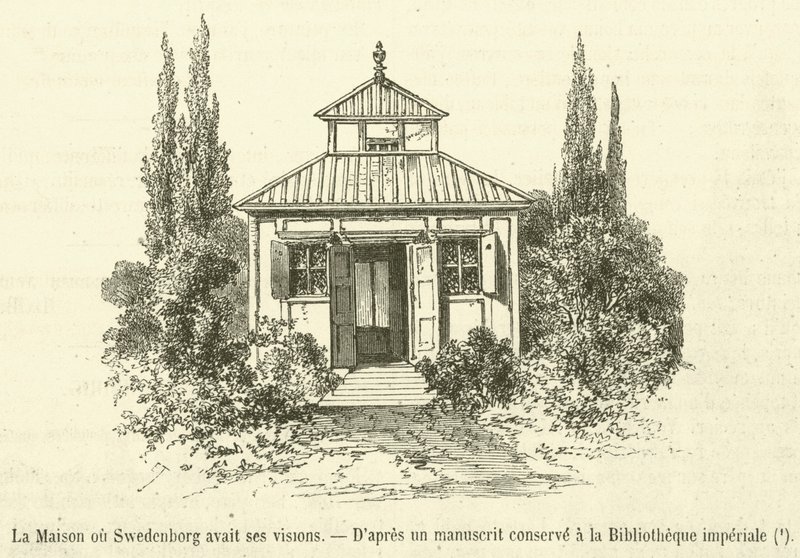 A ház, ahol Swedenborg látomásai voltak (metszet) alkotó: French School