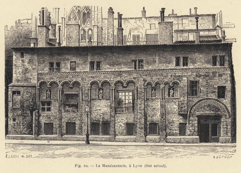 The Manecanterie, Lyon, jelenlegi állapot (metszet) alkotó: French School