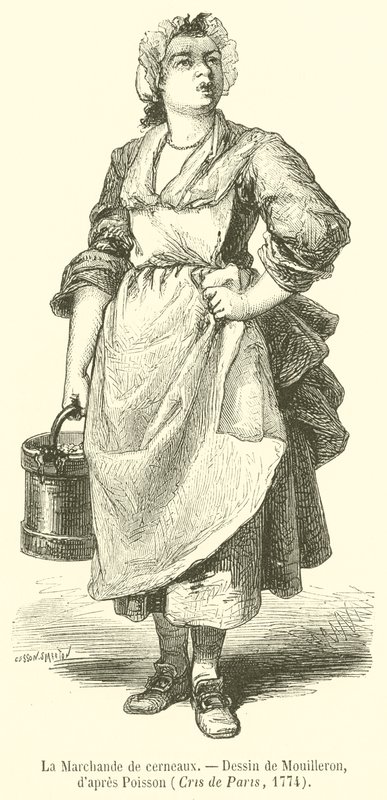 A kernelek kereskedője (metszet) alkotó: French School