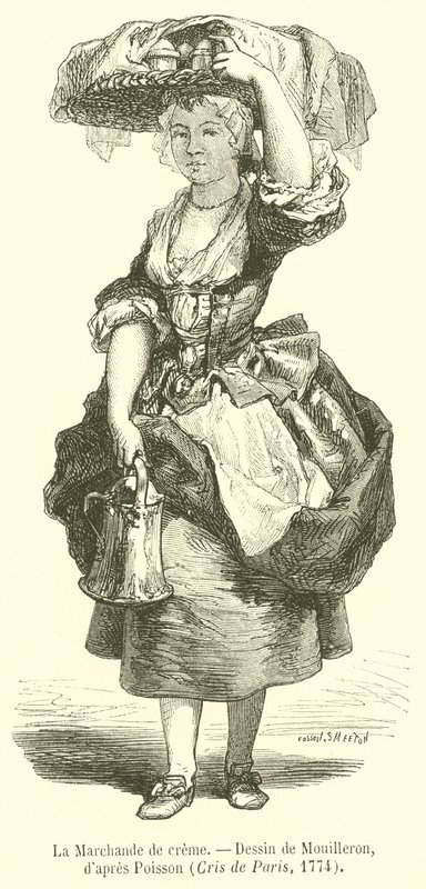 A krém eladó (metszet) alkotó: French School