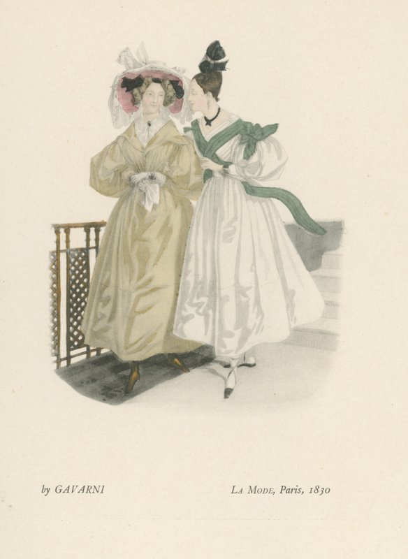 Divat, Párizs, 1830. április alkotó: French School