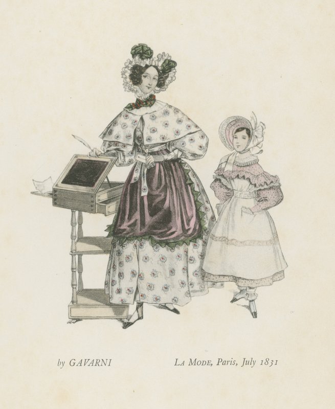 Divat, Párizs, 1831. július alkotó: French School
