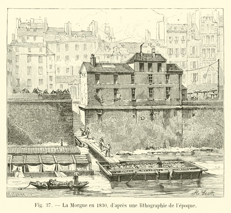 A hullaház 1830-ban, egy korabeli litográfiából alkotó: French School
