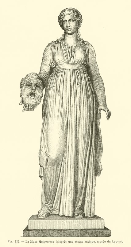 La Muse Melpomene (metszet) alkotó: French School