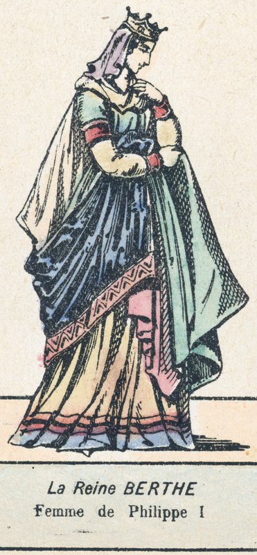 Bertha királynő, I. Fülöp felesége (színes metszet) alkotó: French School