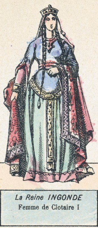 Ingonde királynő, I. Clotaire felesége (színes metszet) alkotó: French School
