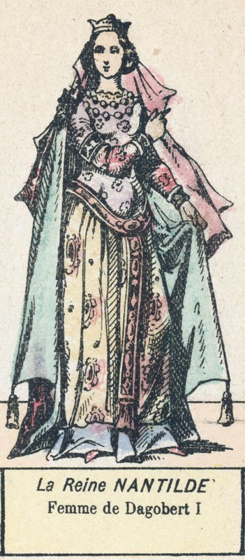 Nantilde királynő, I. Dagobert felesége (színes metszet) alkotó: French School