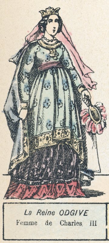 Odgive királynő, III. Károly felesége (színes metszet) alkotó: French School