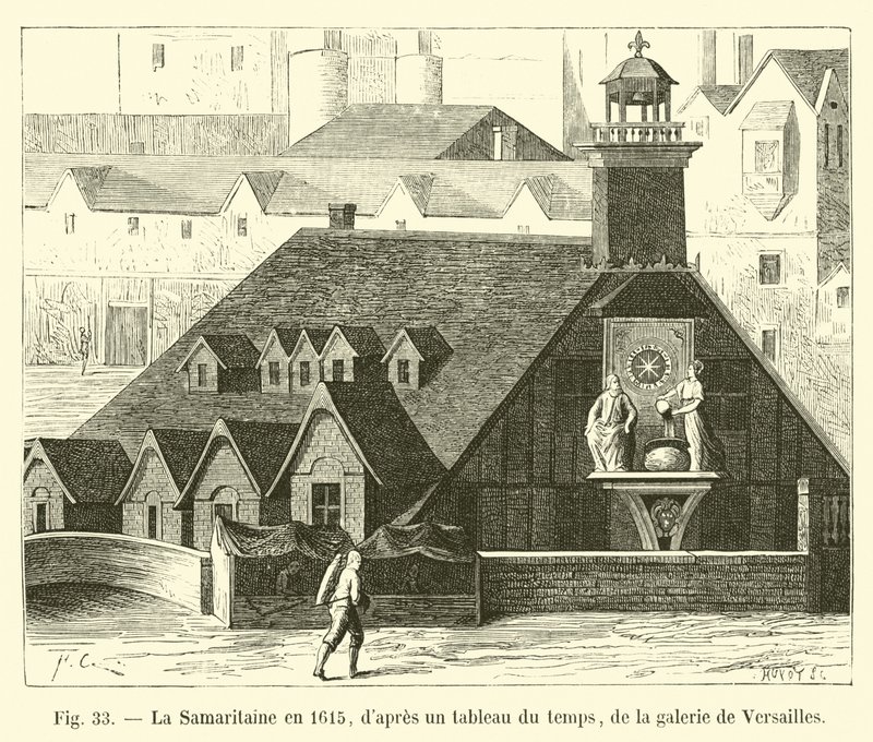 La Samaritaine 1615-ben, egy akkori festményről, a Versailles-i galériából alkotó: French School