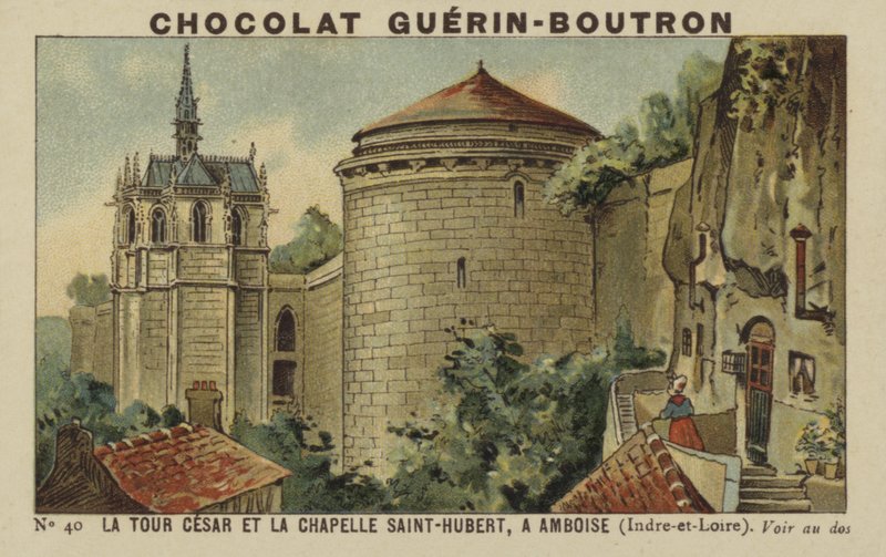 A Cesar-torony és a Saint-Hubert-kápolna Amboise-ban, Indre-et-Loire alkotó: French School