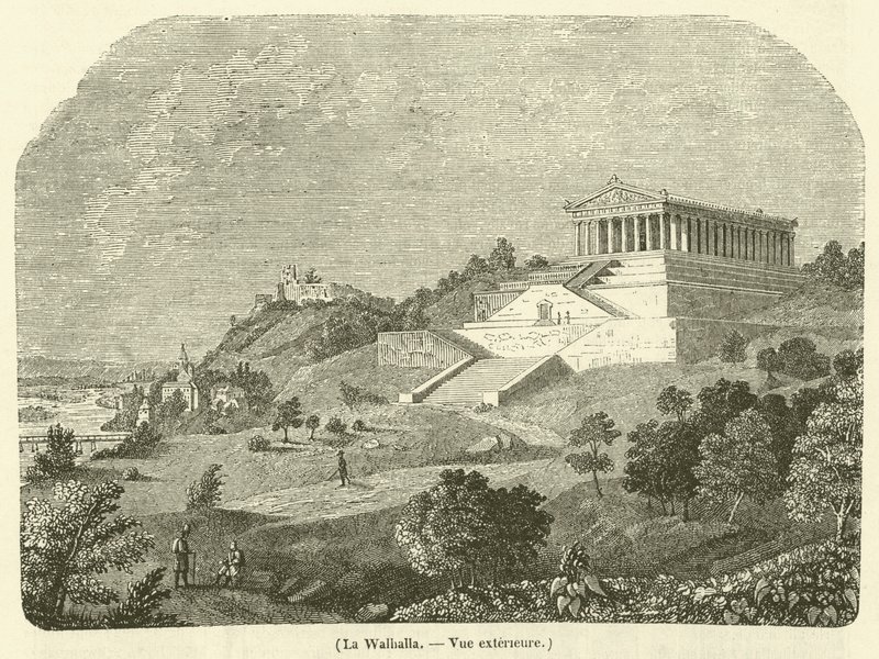 Valhalla, külső nézet (metszet) alkotó: French School