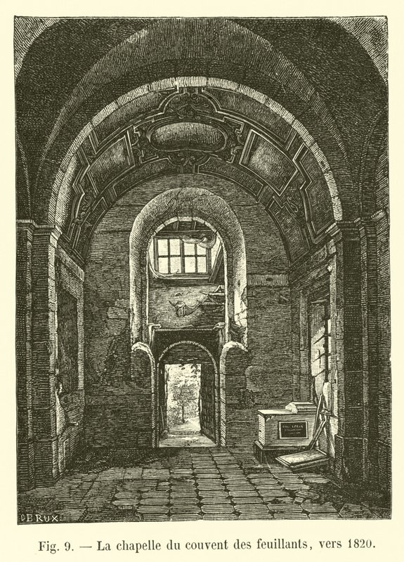 A Feuillants-kolostor kápolnája, 1820 körül alkotó: French School