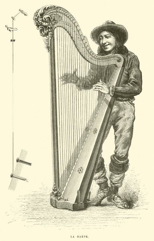 La harpe (metszet) alkotó: French School