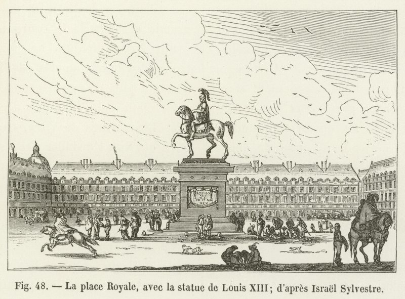 Place Royale, XIII. Lajos szobrával; Israel Sylvestre után alkotó: French School