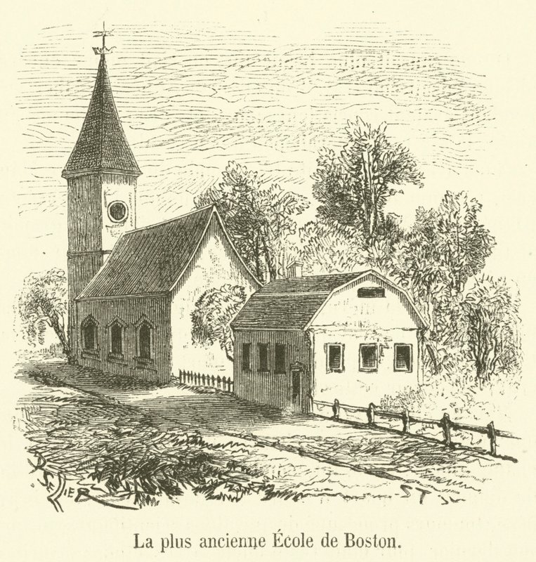 Boston legrégebbi iskolája (metszet) alkotó: French School