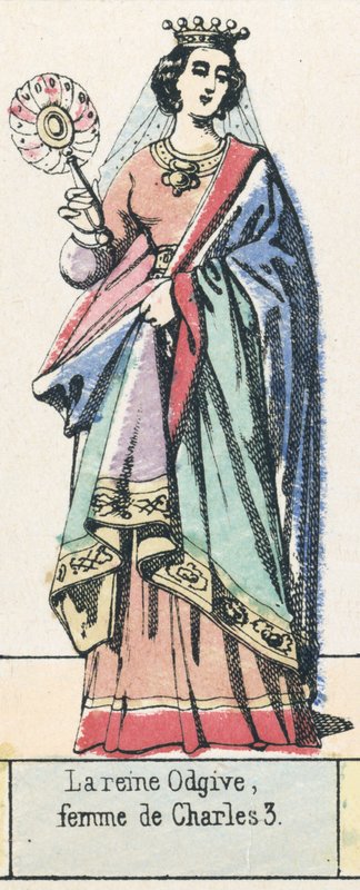 Odgive királynő, Károly 3 felesége (színes metszet) alkotó: French School