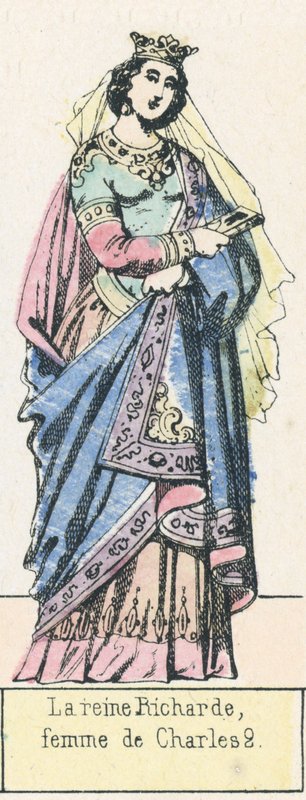 Richard királynő, Károly 2 felesége (színes metszet) alkotó: French School