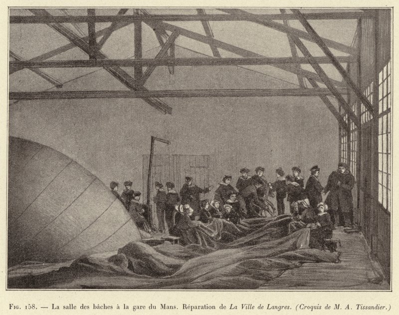 A ponyvaterem Le Mans állomáson, Langres városának javítása alkotó: French School
