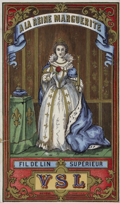 Címke a Queen Marguerite cérnához alkotó: French School