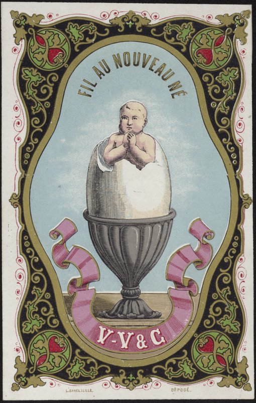 Címke újszülött cérnához alkotó: French School