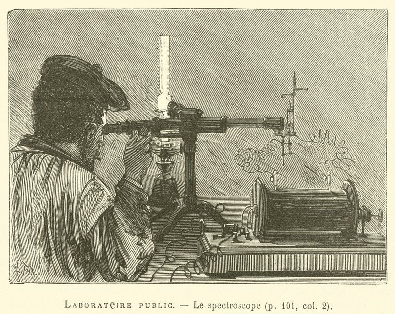 Nyilvános laboratórium, A spektroszkóp (metszet) alkotó: French School