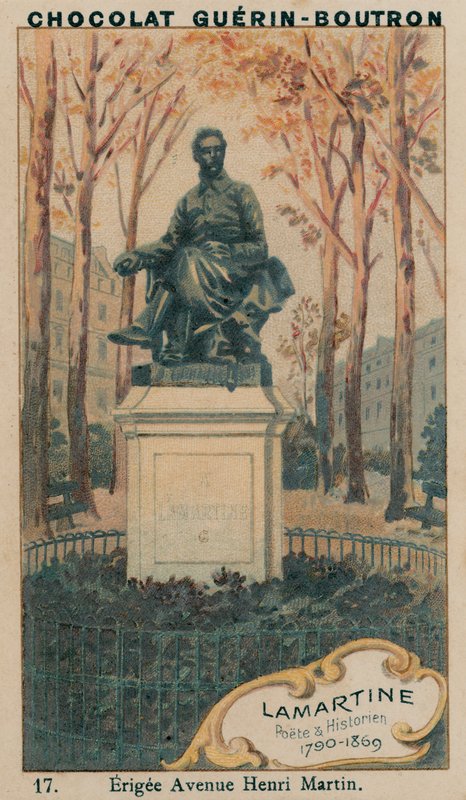 Lamartine, költő és történész, 1790-1869, Erigee Avenue Henri Martin alkotó: French School
