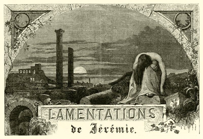 Jeremie siralmai (metszet) alkotó: French School