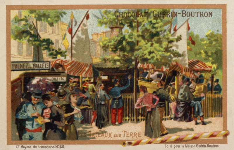 Szárazföldi jachtok (chromolitho) alkotó: French School