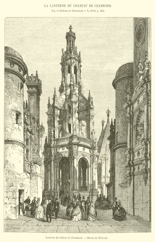 Chateau de Chambord lámpása (metszet) alkotó: French School