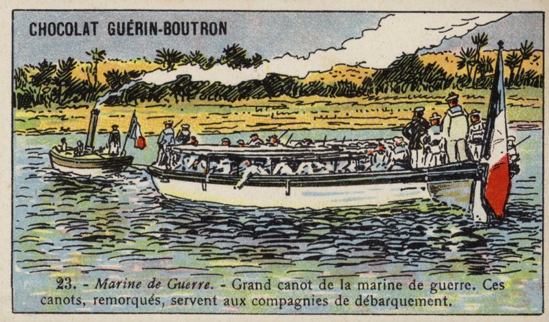 Nagy francia haditengerészet vágó (chromolitho) alkotó: French School