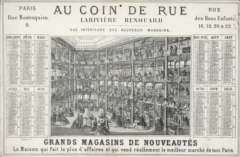 Lariviere Renouard áruház, Párizs (litho) alkotó: French School
