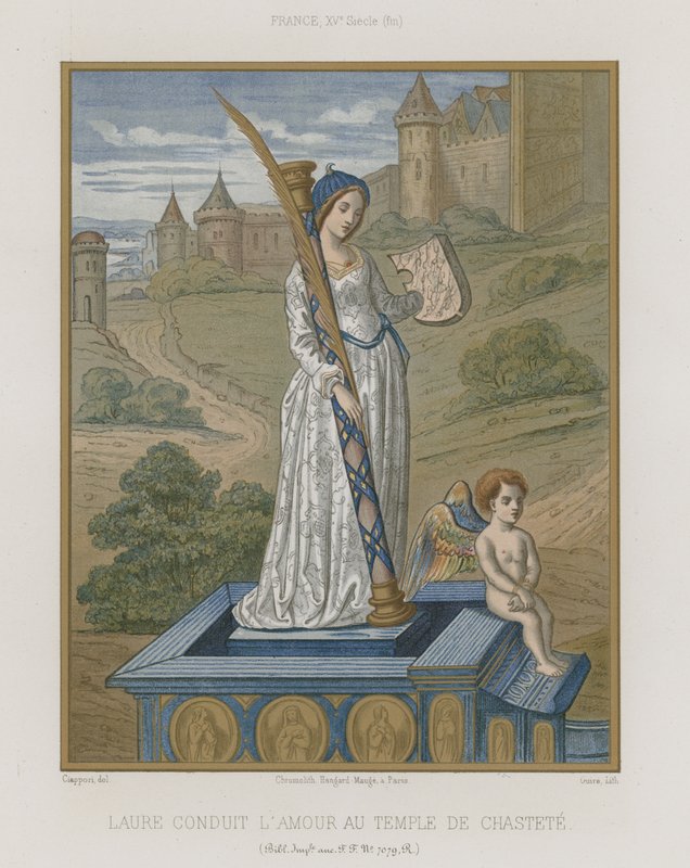 Laura a tisztaság templomában alkotó: French School