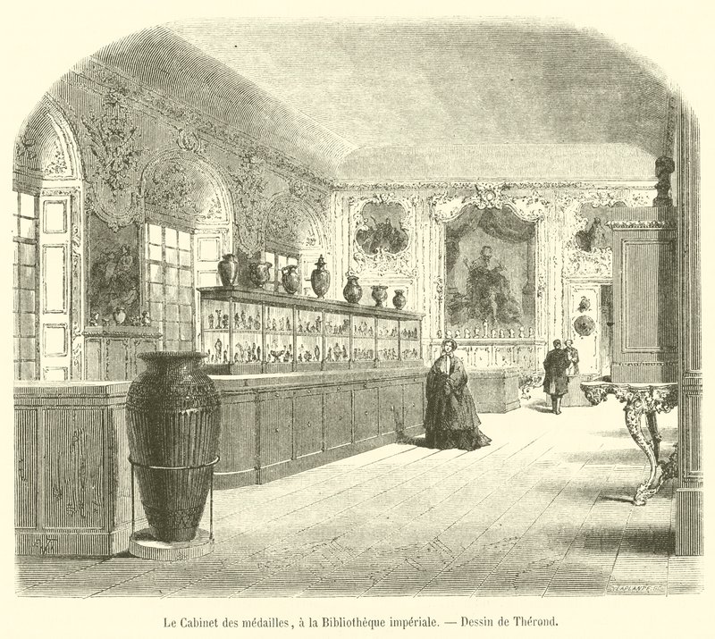 Éremszekrény a császári könyvtárban (metszet) alkotó: French School