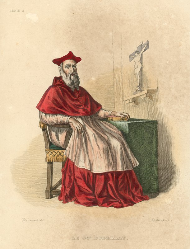Le Cardinal Dubellay (színes metszet) alkotó: French School