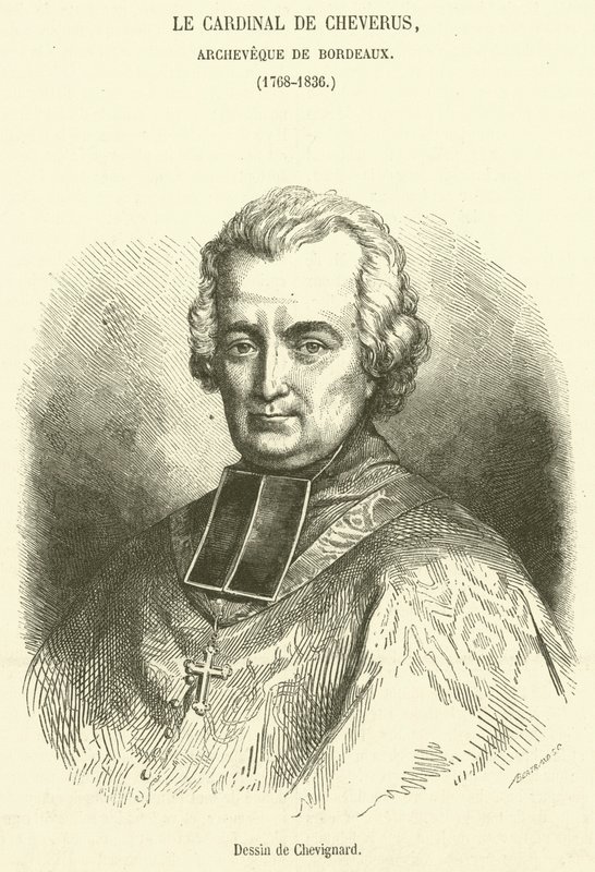 de Cheverus bíboros, bordeaux-i érsek (metszet) alkotó: French School