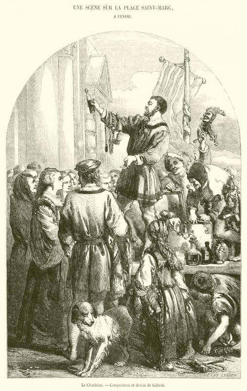 Le Charlatan (metszet) alkotó: French School