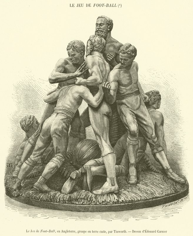 The Game of Foot-Ball, Anglia, terrakotta csoport (metszet) alkotó: French School