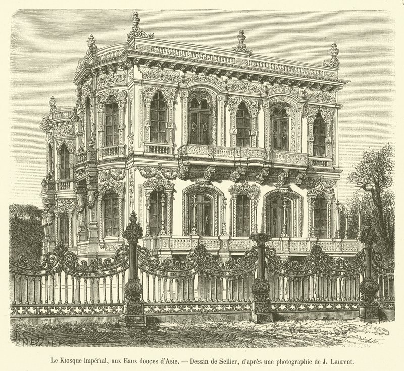 A császári kioszk Ázsia édes vizein (metszet) alkotó: French School