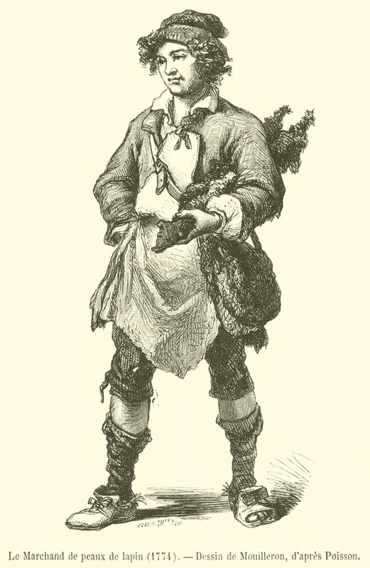 A nyúlbőr-kereskedő alkotó: French School