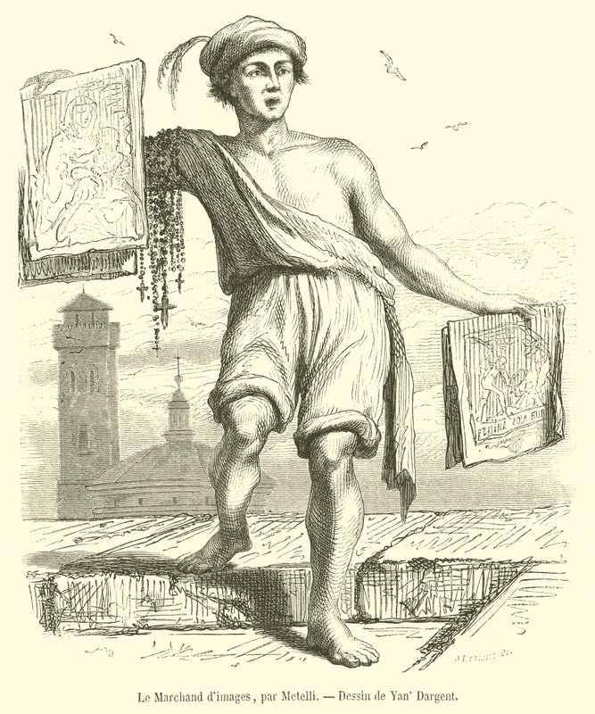 The Image Merchant (metszet) alkotó: French School