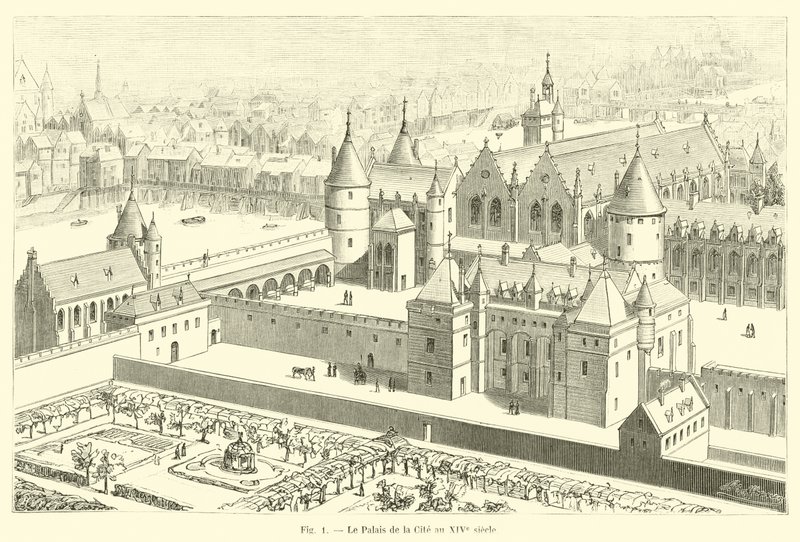 A város palotája a 14. században alkotó: French School