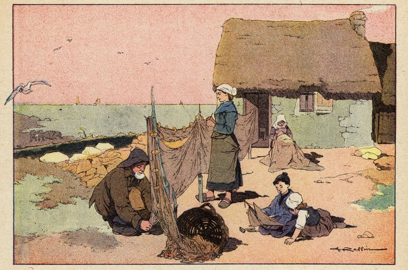 Le Pecheur, A halász (színes litó) alkotó: French School