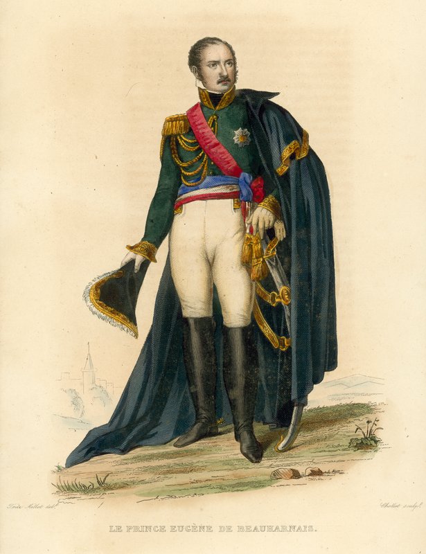 Eugene de Beauharnais herceg (színes metszet) alkotó: French School